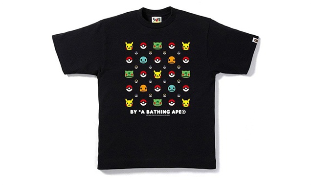 A BATHING APE x Pokémon 聯(lián)乘推出一系列Q版畫風(fēng)T 恤