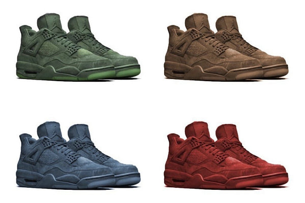 四色齊發(fā)？KAWS x Nike AJ4 2019 聯(lián)名鞋款全新概念圖出爐~