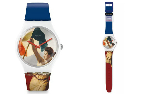 SWATCH x 盧浮宮聯(lián)名限量手表，以《自由引導(dǎo)人民》為靈感